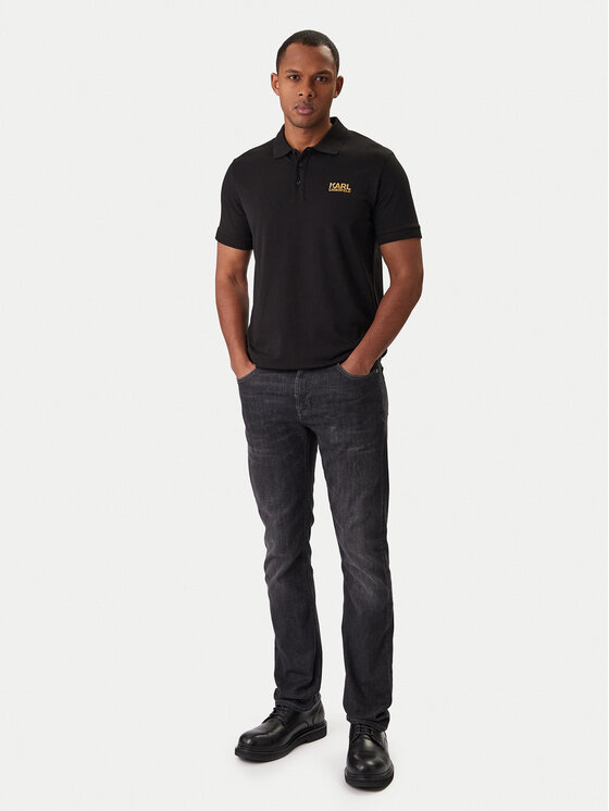 KARL LAGERFELD KARL LAGERFELD Polo 745780 500235 Μαύρο Regular Fit