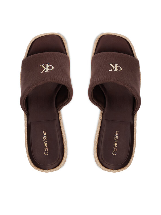 Calvin Klein Espadrilles Calvin Klein Wedge Espad 70 Canvas Mg HW0HW03282 Barna