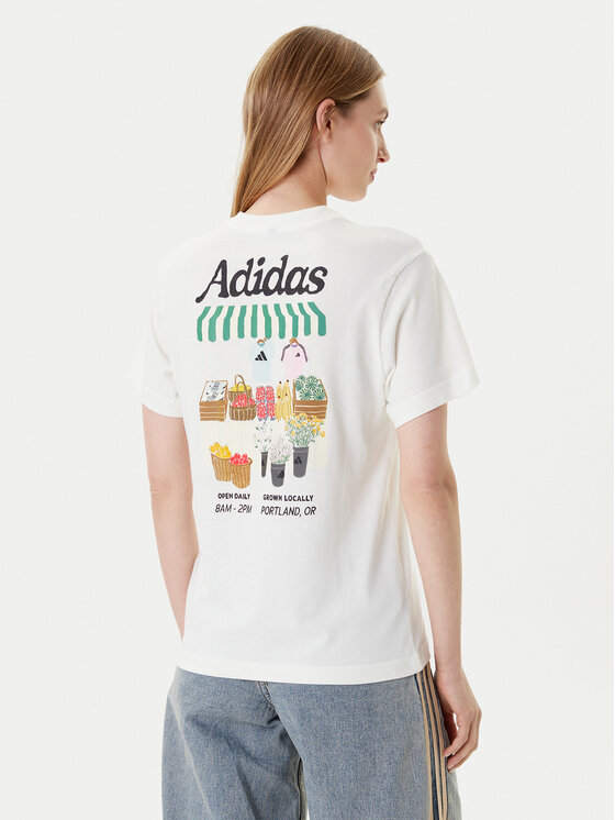 adidas adidas Футболка Farmers Market Graphic KB2485 Écru Regular Fit