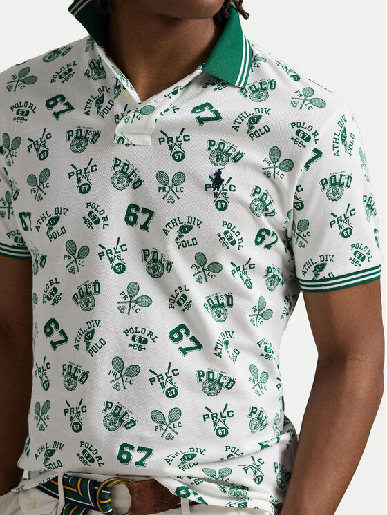 Polo Ralph Lauren Polo Ralph Lauren Polo marškinėliai 710963484001 Balta Custom Slim Fit