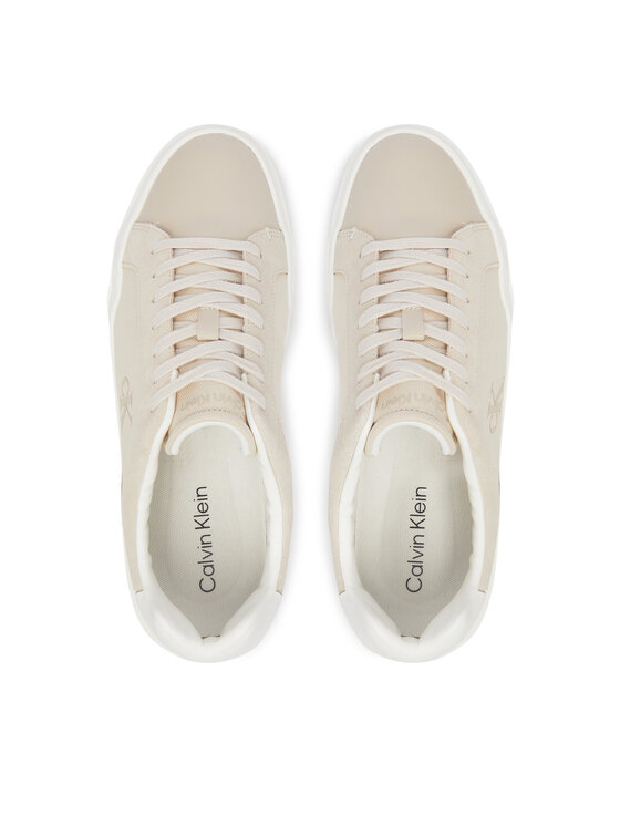 Calvin Klein Laisvalaikio batai Calvin Klein Chunky Cupsole Laceup Cv Mix HM0HM02238 Smėlio
