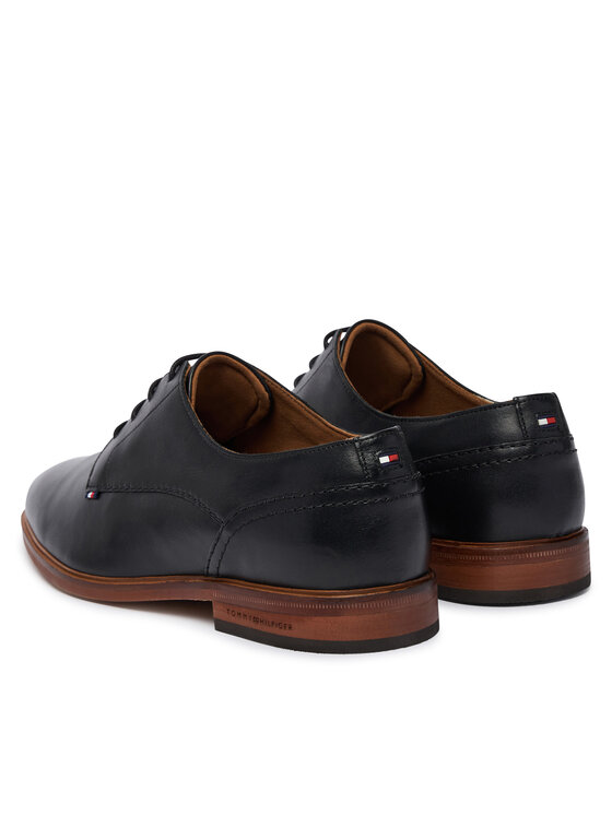 Tommy Hilfiger Κλειστά παπούτσια Tommy Hilfiger Hilfiger Leather Dress Shoe FM0FM05777 Μαύρο
