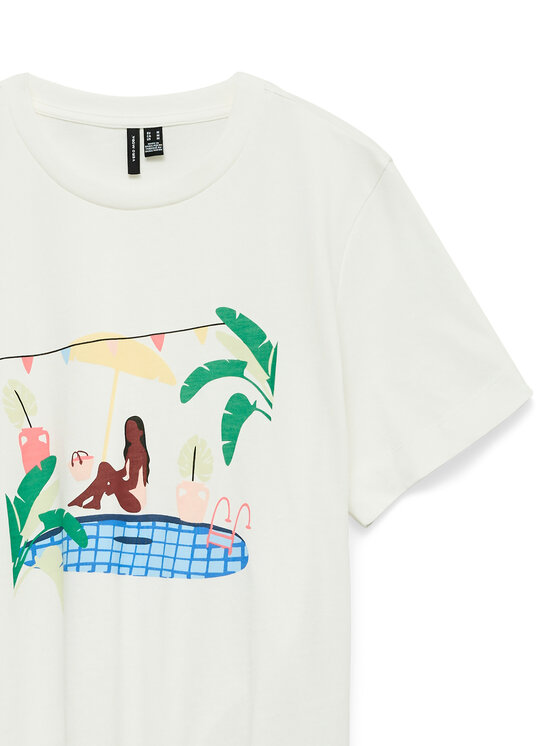 Vero Moda Vero Moda Camiseta Emily 10344804 Blanco Regular Fit
