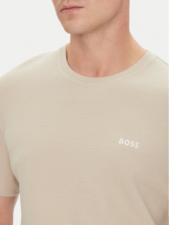 BOSS BOSS Футболка Waffle 50535891 Бежевий Regular Fit