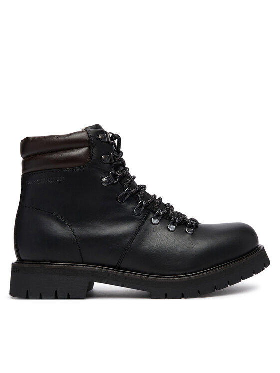 Tommy Hilfiger Auliniai batai Tommy Hilfiger Elevated Outdoor Lth Wpm Boot FM0FM05995 Juoda