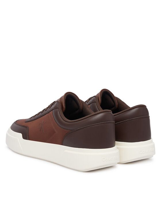 Calvin Klein Superge Calvin Klein Chunky Cups Laceup Ox Mix Mat HM0HM02326 Rjava