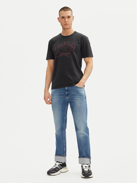 Wrangler Wrangler T-shirt 205921 Crna Regular Fit