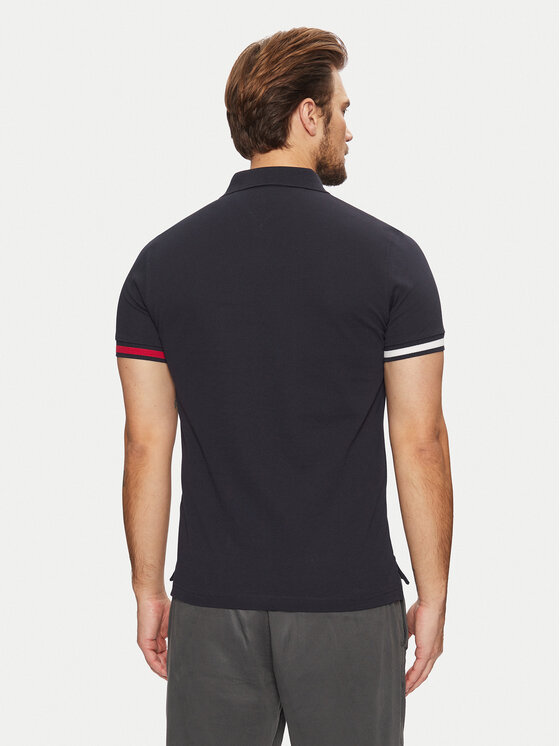 Tommy Hilfiger Tommy Hilfiger Polo Flag Cuff MW0MW37518 Tamnoplava Slim Fit