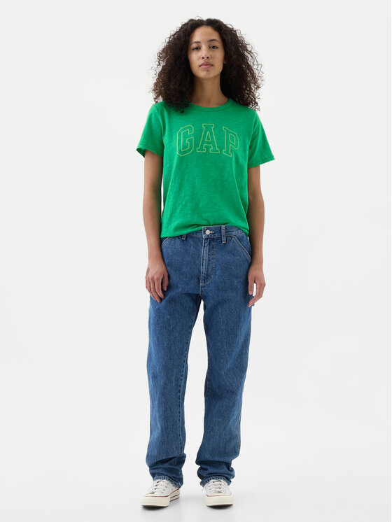 Gap Gap Camiseta 871344-04 Verde Regular Fit