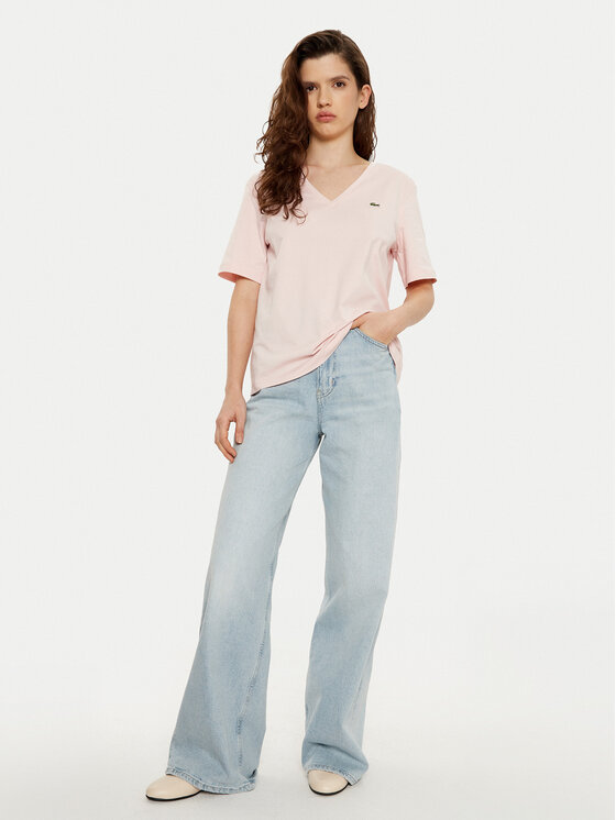 Lacoste Lacoste Marškinėliai TF7300 Rožinė Regular Fit