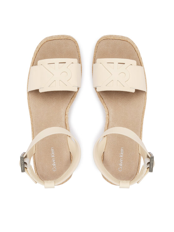 Calvin Klein Espadrillas Calvin Klein Wedge Espad 70 Embl Lth HW0HW02897 Beige