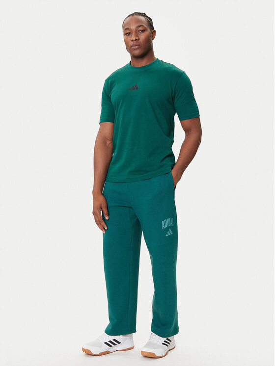 adidas adidas Футболка Essentials Small Logo JF1096 Зелений Regular Fit