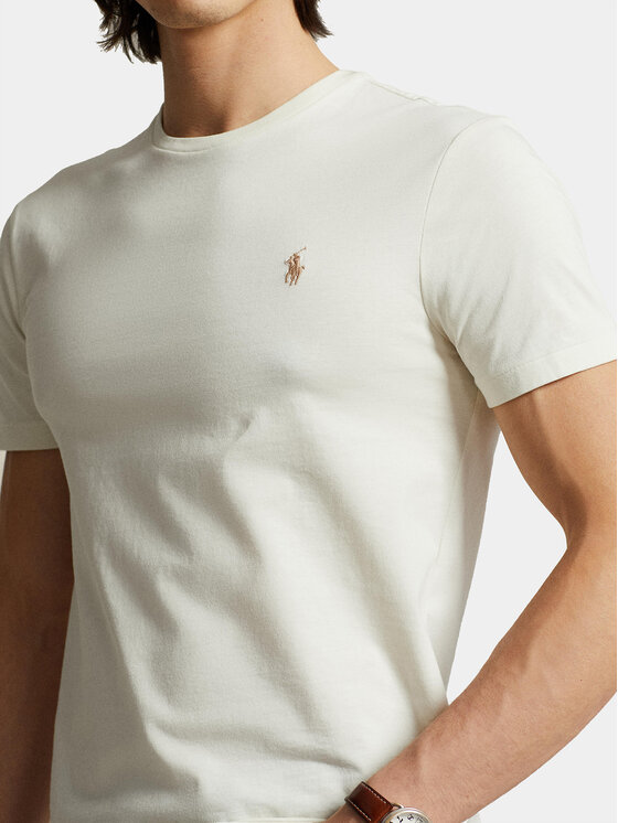 Polo Ralph Lauren Polo Ralph Lauren Футболка 710671438350 Écru Custom Slim Fit