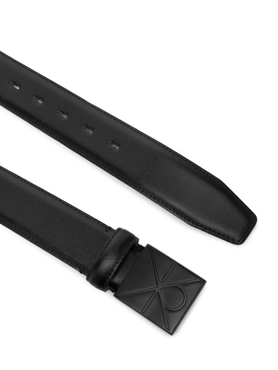 Calvin Klein Cinturón para hombre Calvin Klein Emblem Plaque Smooth 35Mm LV04D7046G Negro