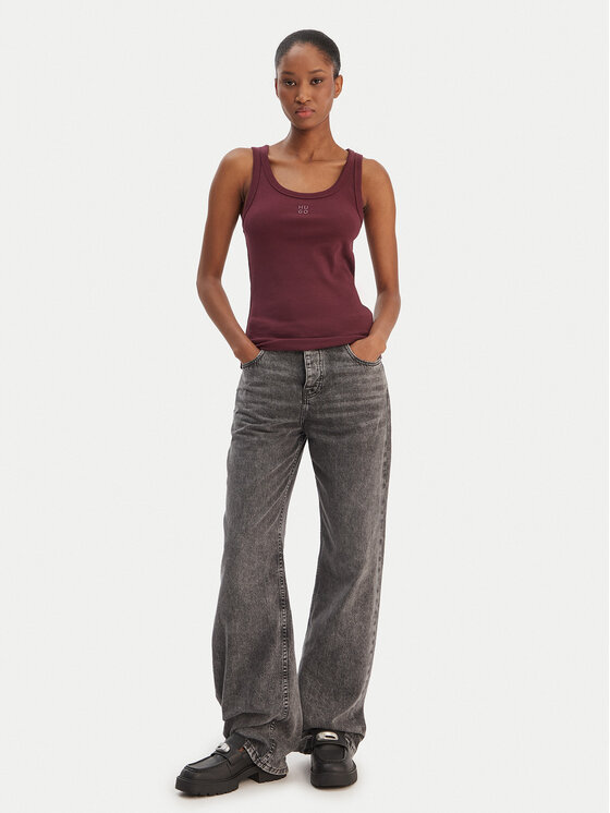 HUGO HUGO Top Datamia 50514489 Guinda/burdeos Slim Fit