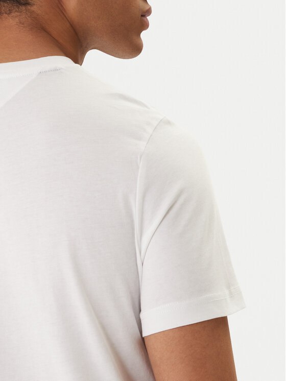 Tommy Hilfiger Tommy Hilfiger Camiseta Brand Love Big Text MW0MW42369 Blanco Regular Fit