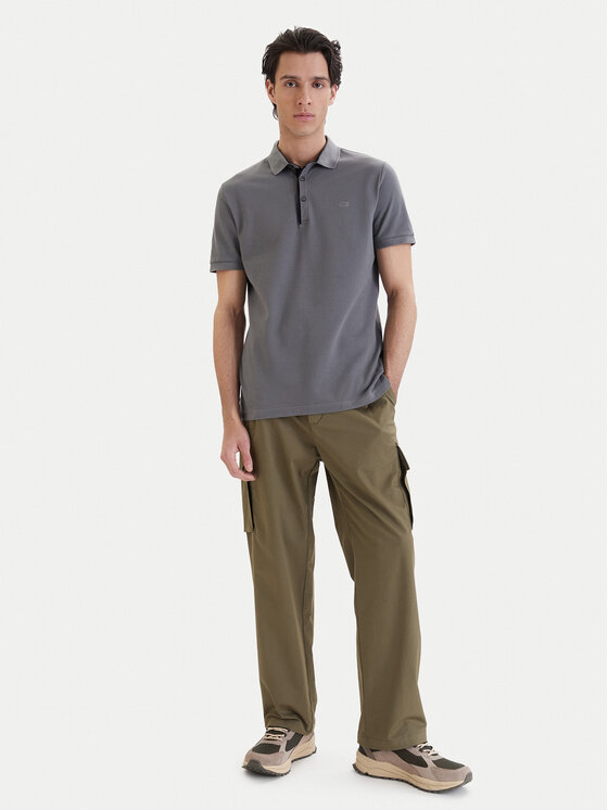 The North Face The North Face Polo marškinėliai PREMIUM SLIM Pilka Slim Fit