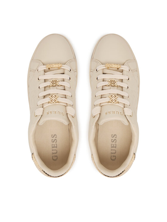Guess Sneakersy Guess FLFSOT ELE12 Béžová