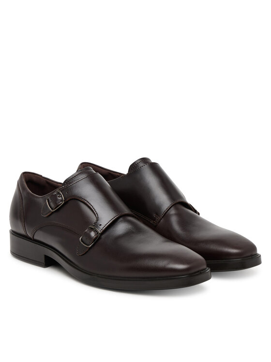 ECCO Polobotky ECCO Milan Double Monk-Strap 52333401072 Hnědá