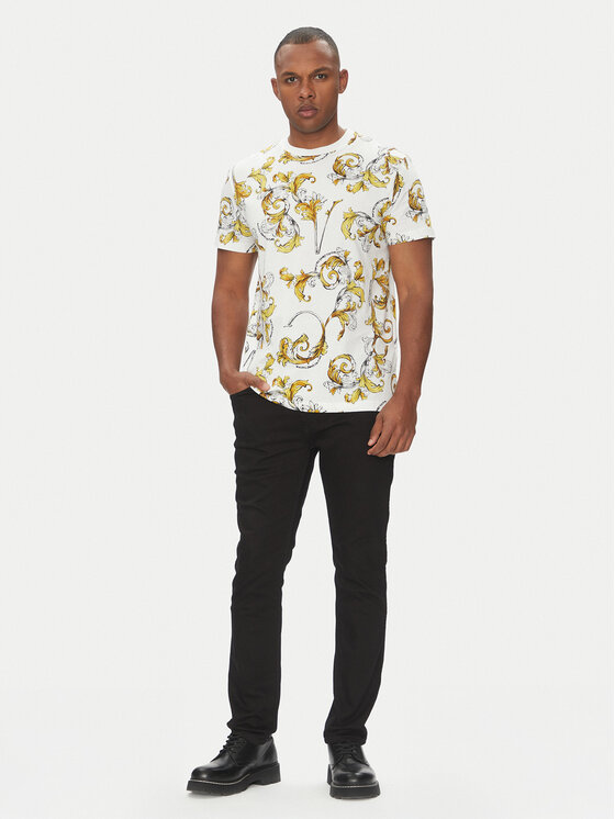 Versace Jeans Couture Versace Jeans Couture T-Shirt 78GAH6S0 Λευκό Regular Fit
