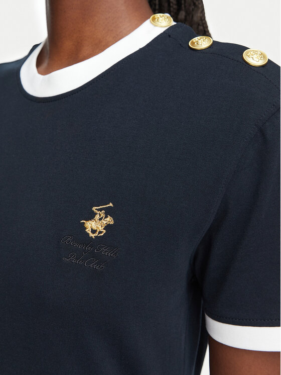Beverly Hills Polo Club Beverly Hills Polo Club Camiseta P-SS26W-TS0104 Azul marino Regular Fit