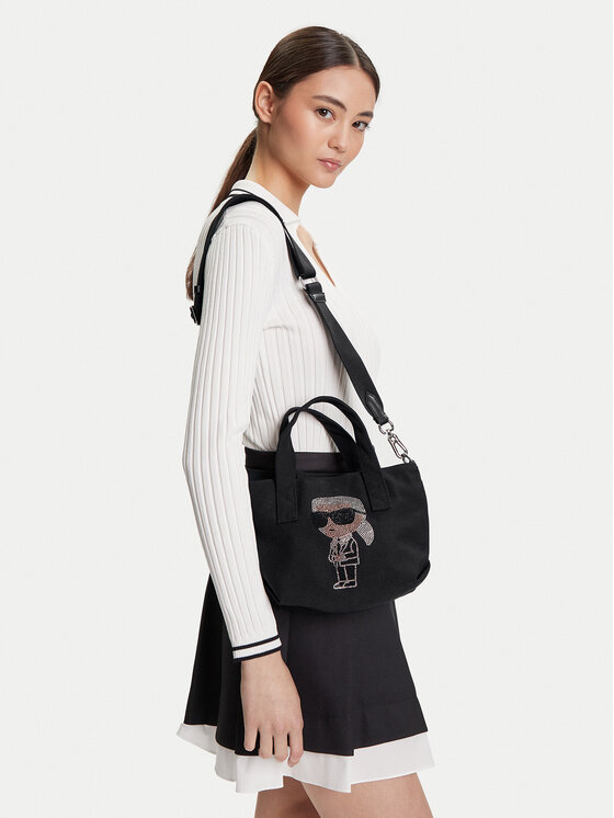 KARL LAGERFELD Kabelka KARL LAGERFELD A3W50023 Čierna