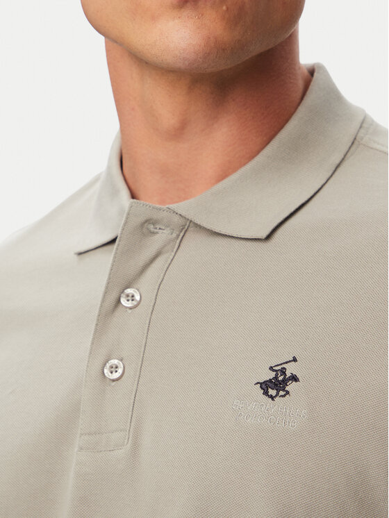 Beverly Hills Polo Club Beverly Hills Polo Club Поло P-SS26M-P42560 Сірий Regular Fit