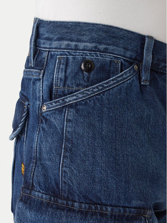G-STAR G-Star Raw Kratke traperice Bend 3D Cargo D26528-D788 Tamnoplava Relaxed Fit