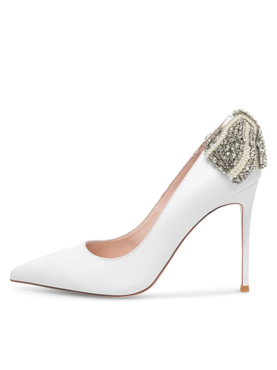 Eva Minge Pantofi cu toc subțire Eva Minge OLIVIA-SLT3396-138 Alb