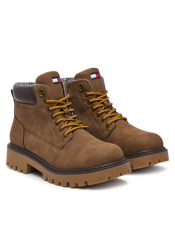 Tommy Hilfiger Kotníková obuv Tommy Hilfiger T3X5-35280-0296A694 S Hnědá