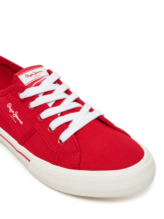 Pepe Jeans Tenisówki Pepe Jeans Brady Basic W PLS31287 Czerwony