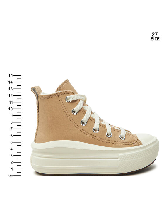 Converse Modne superge Converse Chuck Taylor All Star Move Platform Leather A09262C Bež