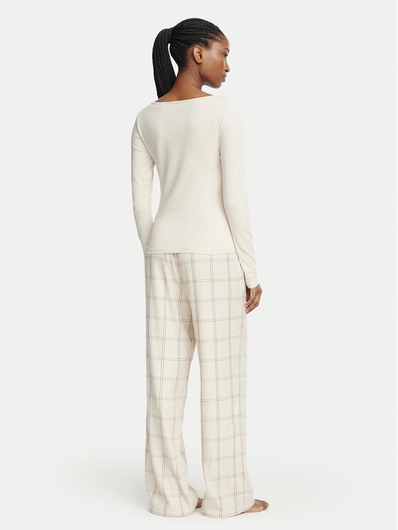 Tommy Hilfiger Tommy Hilfiger Pijama UW0UW06714 Crema Regular Fit