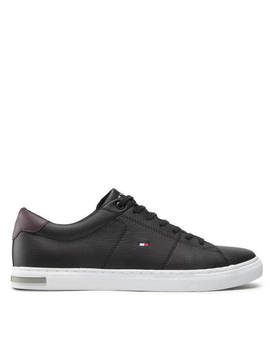 Tommy Hilfiger Sneakersy Tommy Hilfiger Essential Leather Detail Vulc FM0FM04047 Czarny