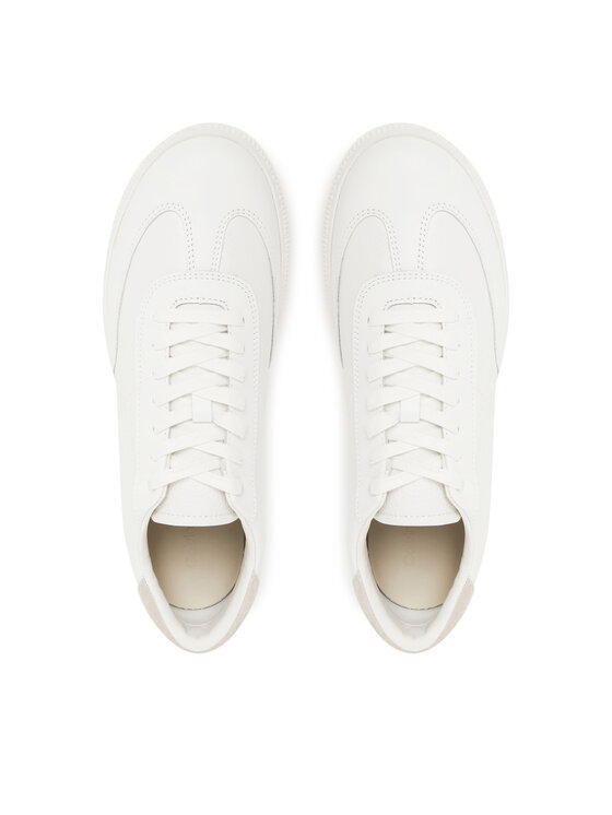 Calvin Klein Laisvalaikio batai Calvin Klein Low Top Lace Up Tmbl Lth HM0HM01803 Balta
