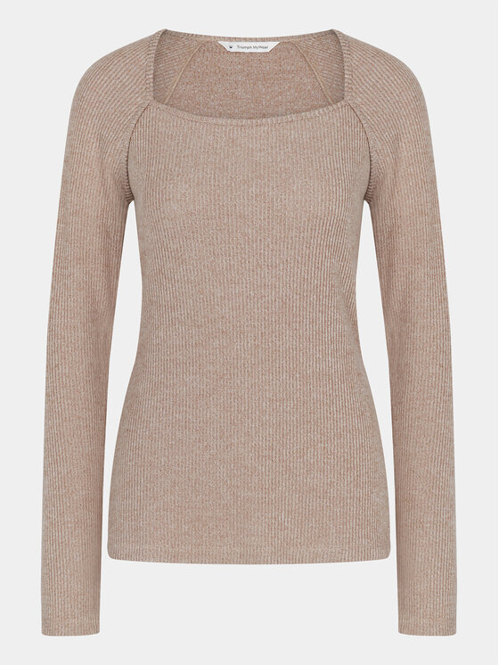Triumph Triumph Maglietta del pigiama Thermal MyWear Top LSL 10216551 Beige Regular Fit