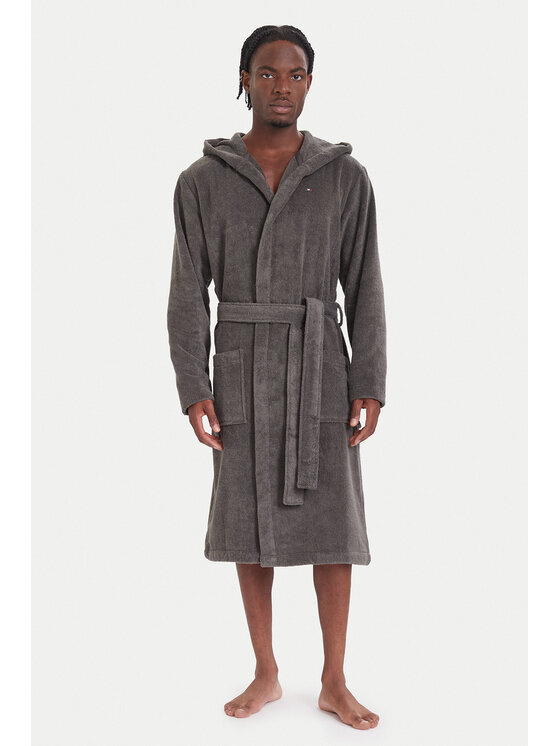 Tommy Hilfiger Tommy Hilfiger Kopalni plašč Icon Hooded Bathrobe 2S87905573 Siva