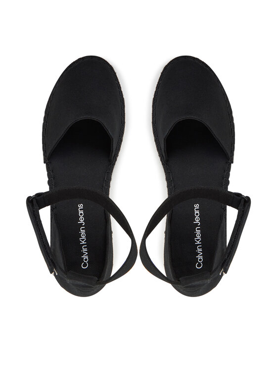 Calvin Klein Jeans Еспадрили Calvin Klein Jeans Flatform Espadrille Sling Mg YW0YW01735 Черен