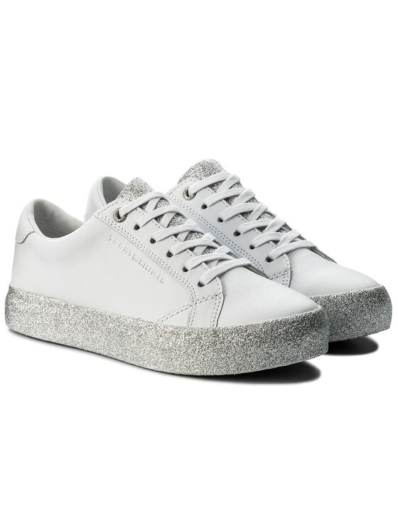 Tommy Hilfiger Αθλητικά Tommy Hilfiger Sparkle Outsole Glitter Sneaker FW0FW02798 Λευκό