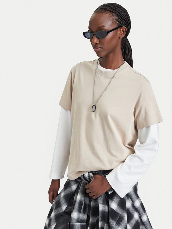 G-STAR G-STAR Camiseta Unit D29896-B771 Beis Regular Fit