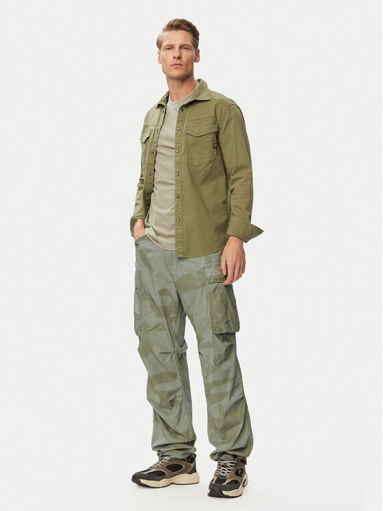 G-STAR G-Star Raw Medžiaginės kelnės MA1 Cargo D26945-E520 Šviesiai žalia Tapered Fit