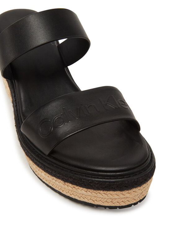 Calvin Klein Espadryle Calvin Klein Wedge Sandal 50 - He HW0HW02375 Czarny