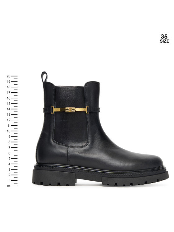 Elisabetta Franchi Īsie zābaki Elisabetta Franchi Chelsea Bot F4A5-E0441-1251 D Melns