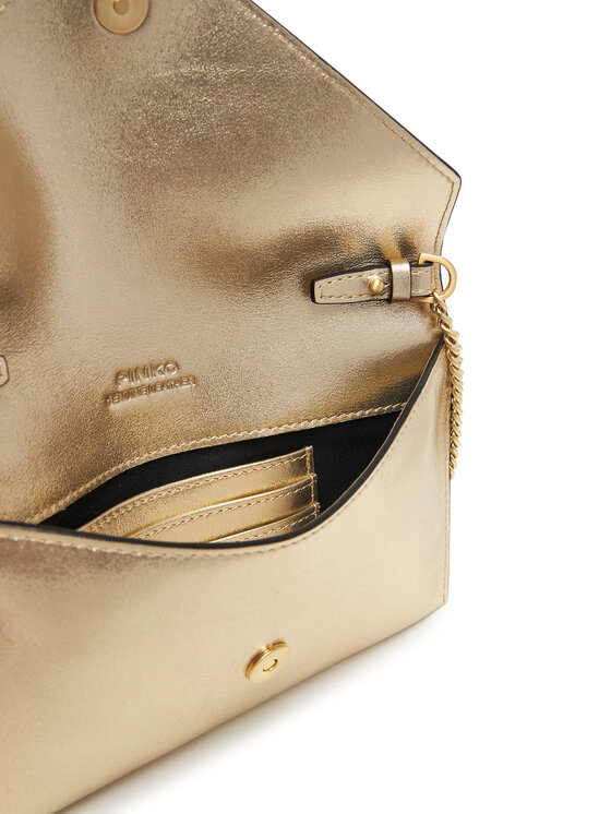 PINKO Ročna torba PINKO Flat Purse Mini AI 25-26 PCPL 105347 A2O9 Zlata