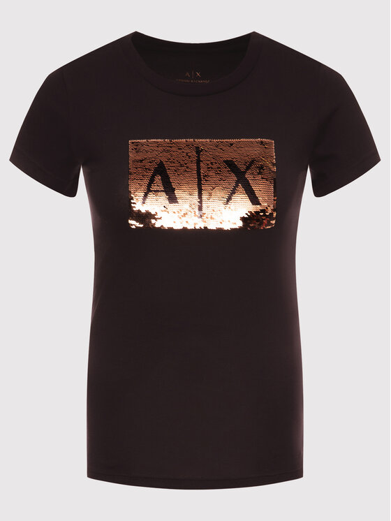 Armani Exchange Armani Exchange Футболка 8NYTDL YJ73Z 6231 Чорний Slim Fit