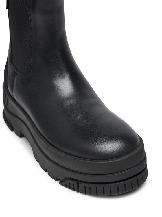 Tommy Jeans Kotníková obuv s elastickým prvkem Tommy Jeans Tjw Chelsea Flatform Boot EN0EN02597 Černá