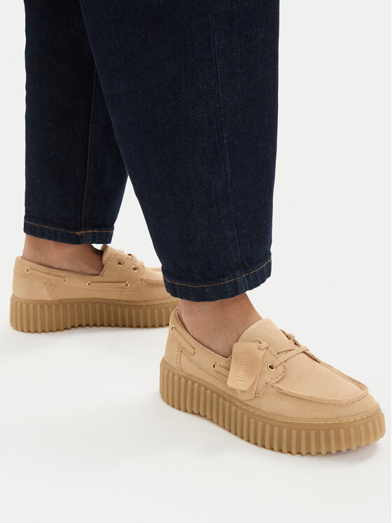 Clarks Туфлі Clarks Torhill Boat 26186301 Бежевий