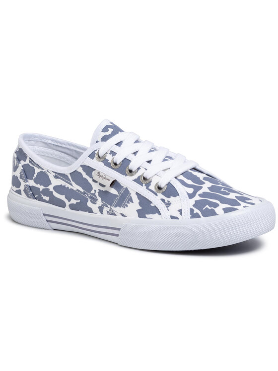 Pepe Jeans Tenis superge Pepe Jeans Aberlady PLS30951 Bela