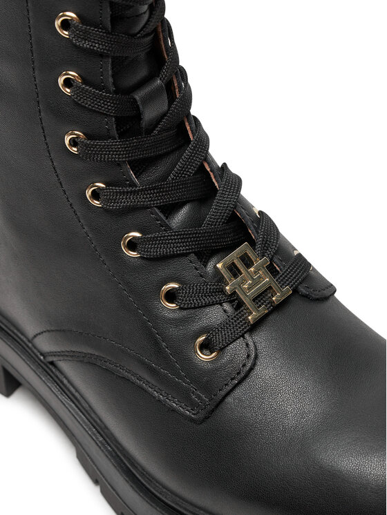 Tommy Hilfiger Outdoorová obuv Tommy Hilfiger Lace Up Bootie T3A5-33568-0092 S Čierna