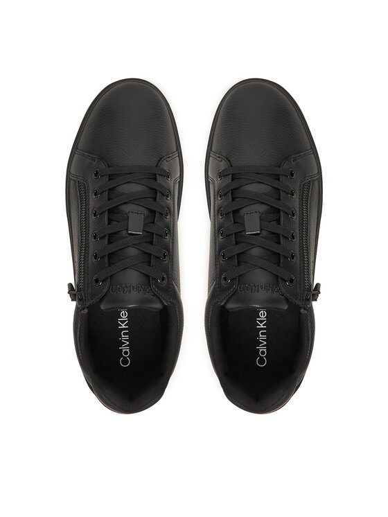 Calvin Klein Sneakersy Calvin Klein Classic Cup Laceup Zip Lth YM0YM01437 Čierna
